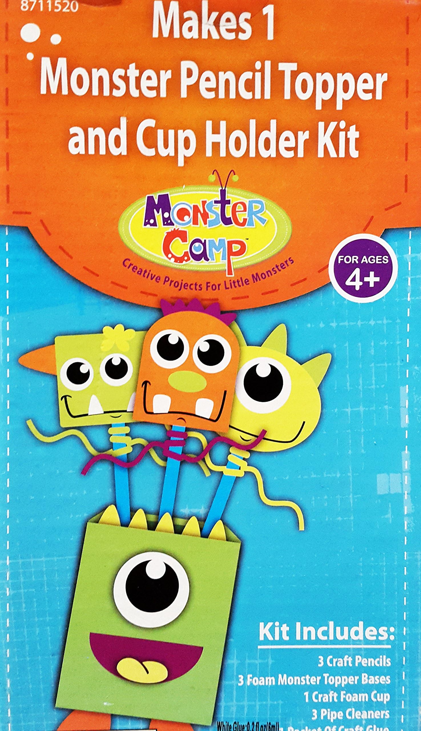 Monster Camp Monster Pencil Topper and Cup Holder Kit