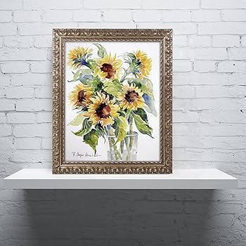 Amazon.co.jp: Trademark Fine Art ひまわり アートワーク リタ