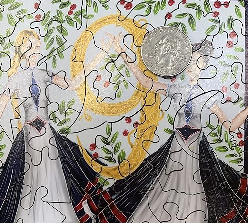 Miniatura 7 de Rompecabezas de Navidad de madera para adultos, doce días de Navidad, 801 piezas de madera únicas, fabricado en los Estados Unidos por Nautilus