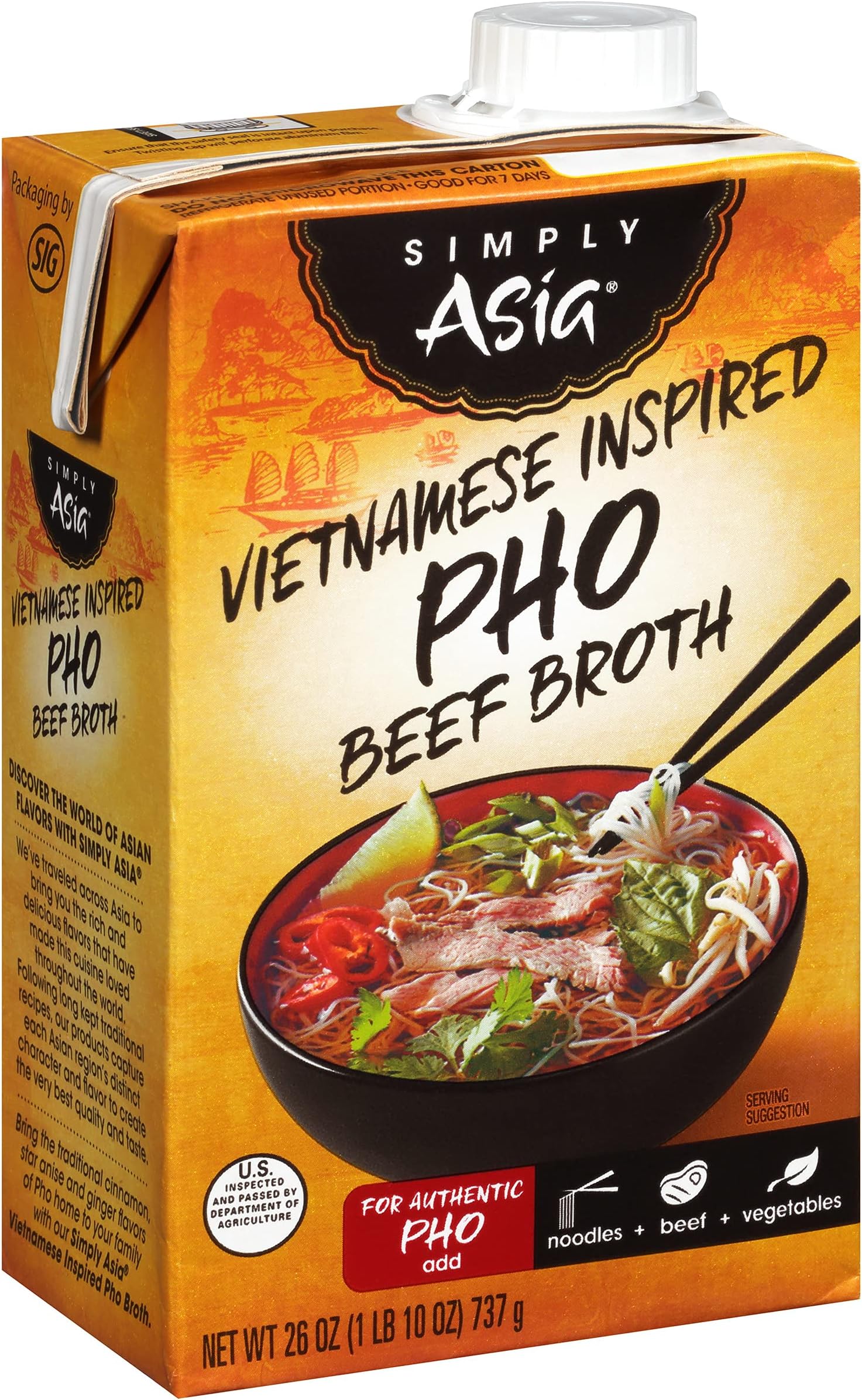 Simply Asia Vietnamese Inspired Pho Beef Broth, 26 fl oz