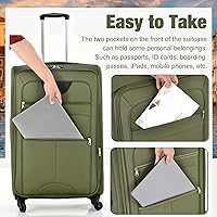 Amazon.com: Merax Softside Luggage Set Softshell Lightweight 3