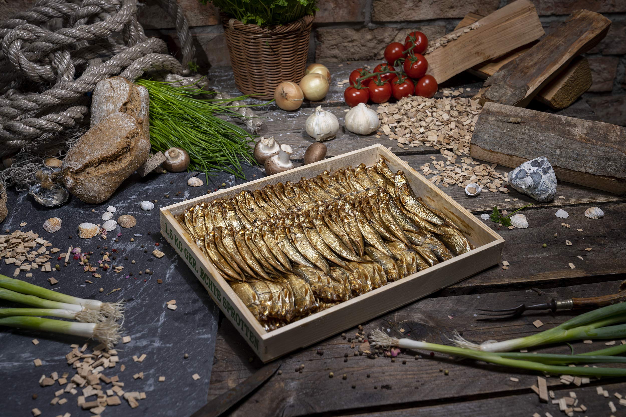 GreetFish Sprotten, über Buchenrauch geräuchert, Sprotten 500g