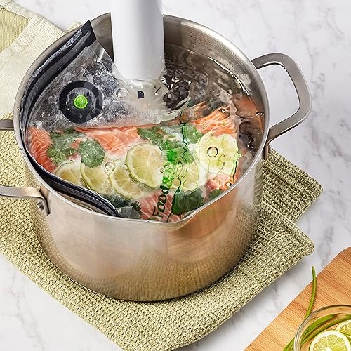 Miniatura 5 de FoodSaver Bolsas reutilizables con cremallera al vacío, para uso con selladores al vacío de mano FoodSaver, 8 unidades