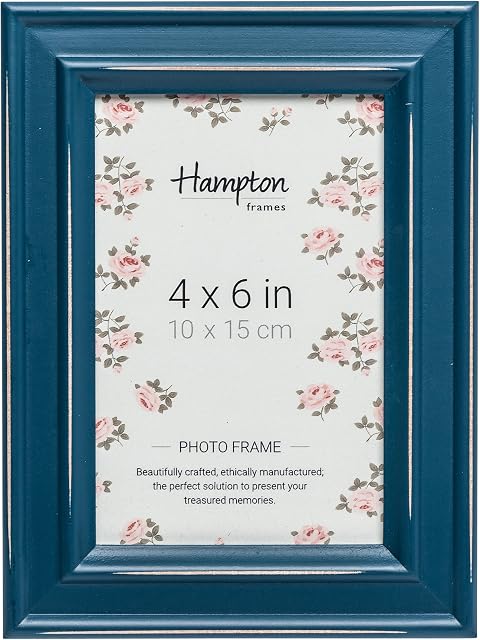 Hampton Frames PALOMA 4x6 (10x15cm) Teal Picture Photo Frame Glass PAL301946T