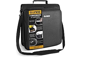 SUNEE Zipper Binder 3 Ring with Strap, The Prime Binder for Organization