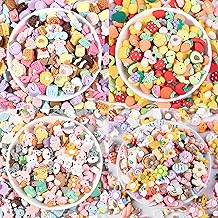 100 Pieces Super Cute Slime Charms, Cute Slime Charms Mixed Set, Candy Resin Flatback, Animals 3D Nail Decoration for DIY Craft Making, Scrapbooking, Home Accessories, Random Delivery