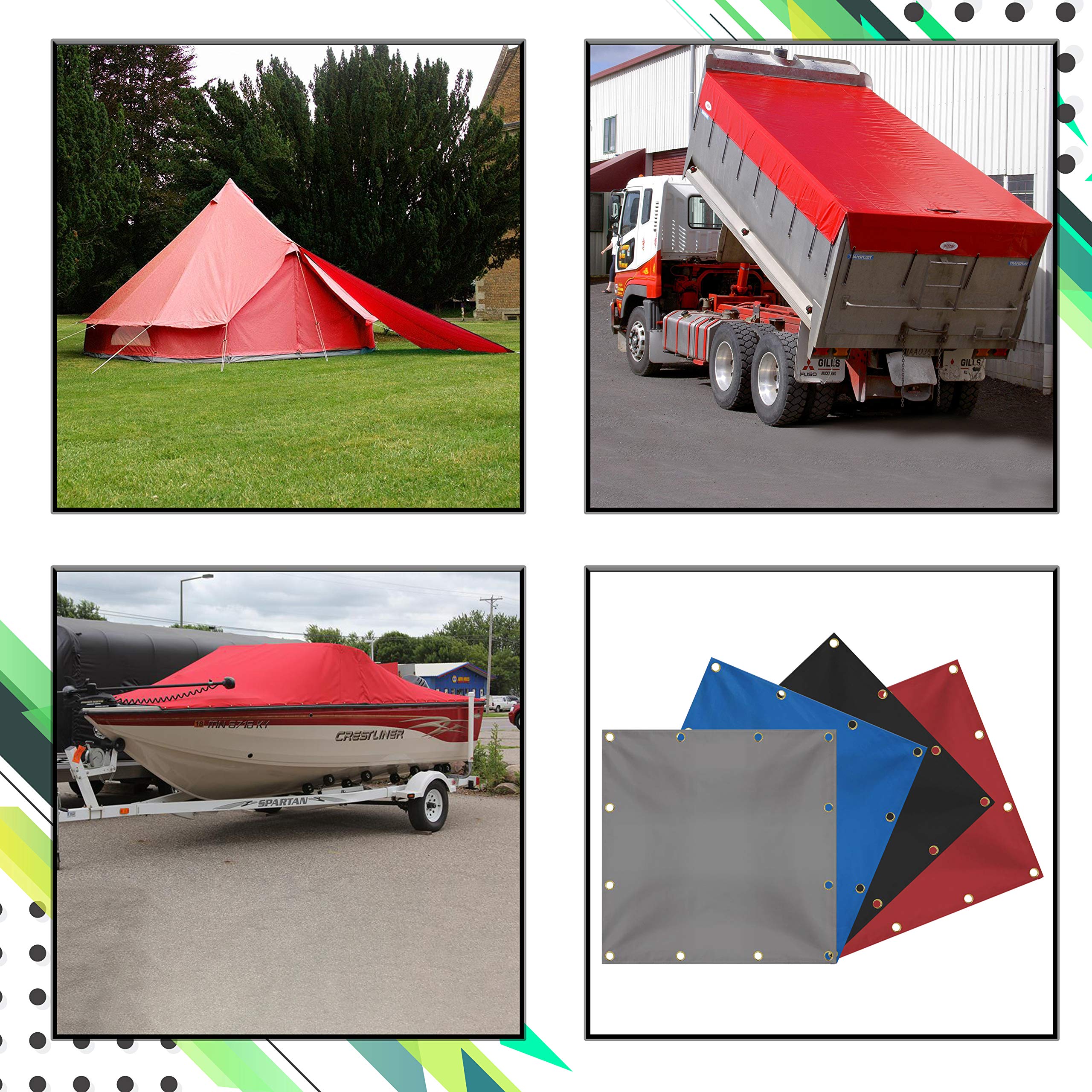 GJSN - Lona Multiusos Para Exteriores, Impermeable, Transparente