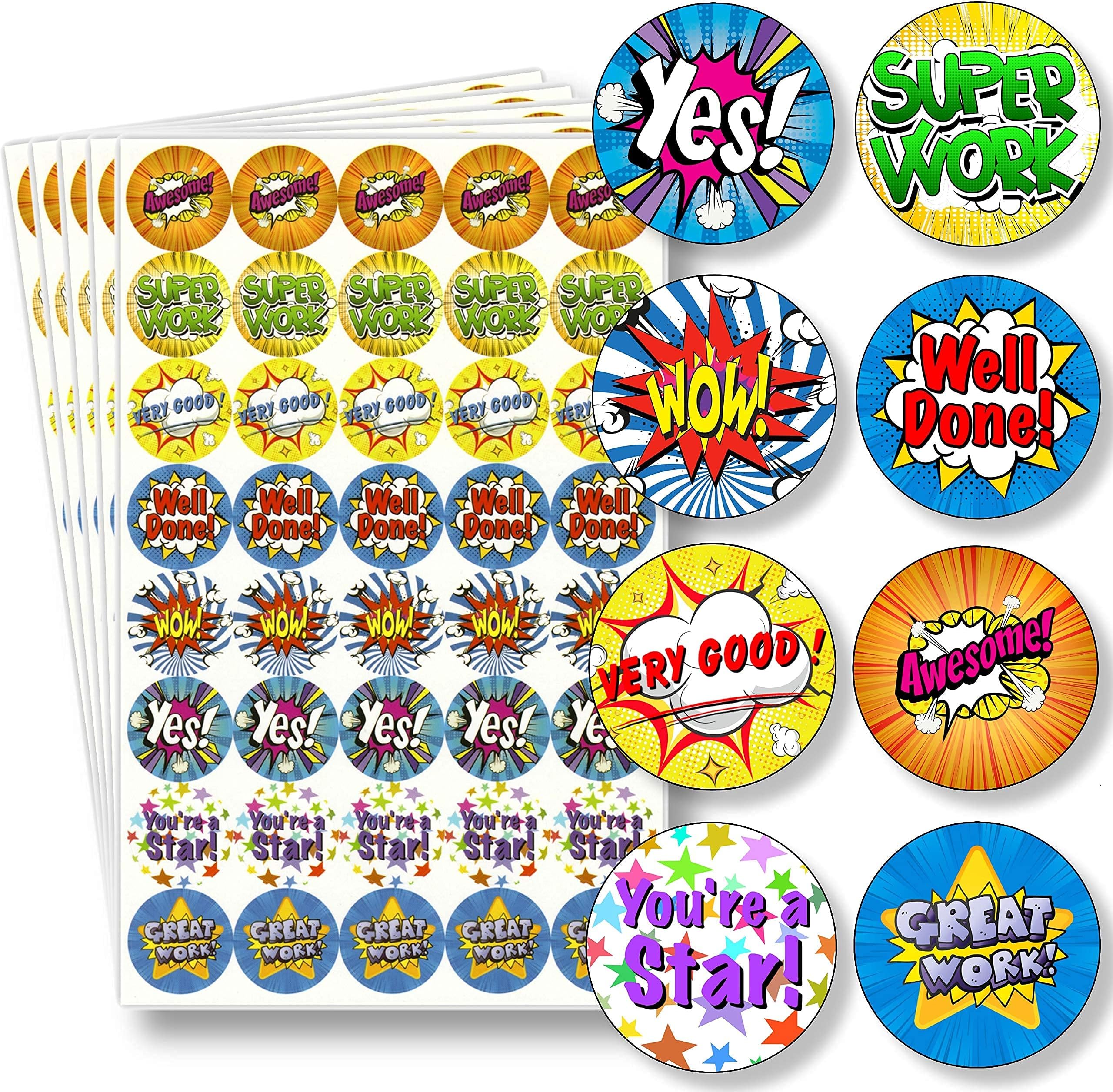 200 Reward Stickers for Children Premium Well Done Stickers For