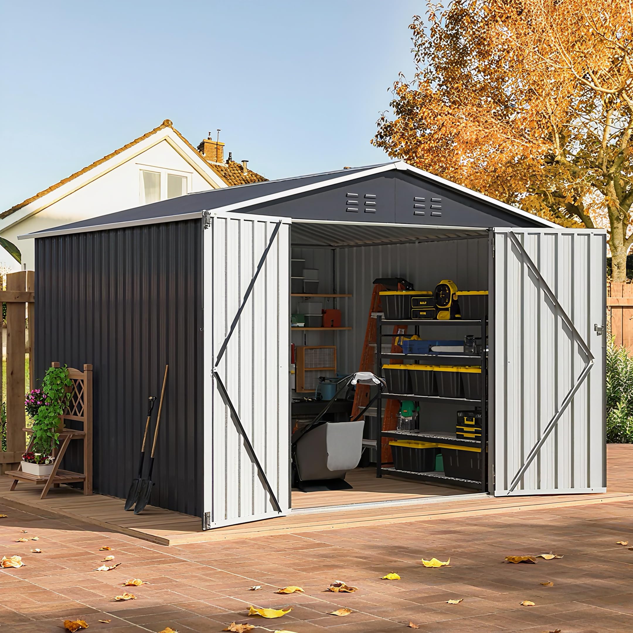 マイセン　オープンワーク　プレート　幅約15.5㎝　東Y8-0128☆新タサオ Amazon.com : WKM 8X8 FT Outdoor Storage Shed Black | Utility Metal