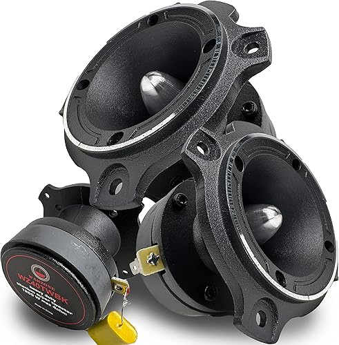 Gravity 3X WZ40TWBK 3600 vatios de manejo de potencia máxima Warzone Series Heavy Duty Titanium Super Tweeter Altavoz de 4 ohmios marco negro - 2