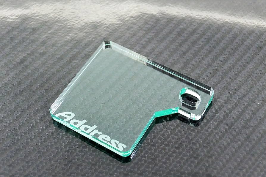 Amazon.co.jp: QJ-21-1 Address ガラス調 自賠責ステッカープレート 厚