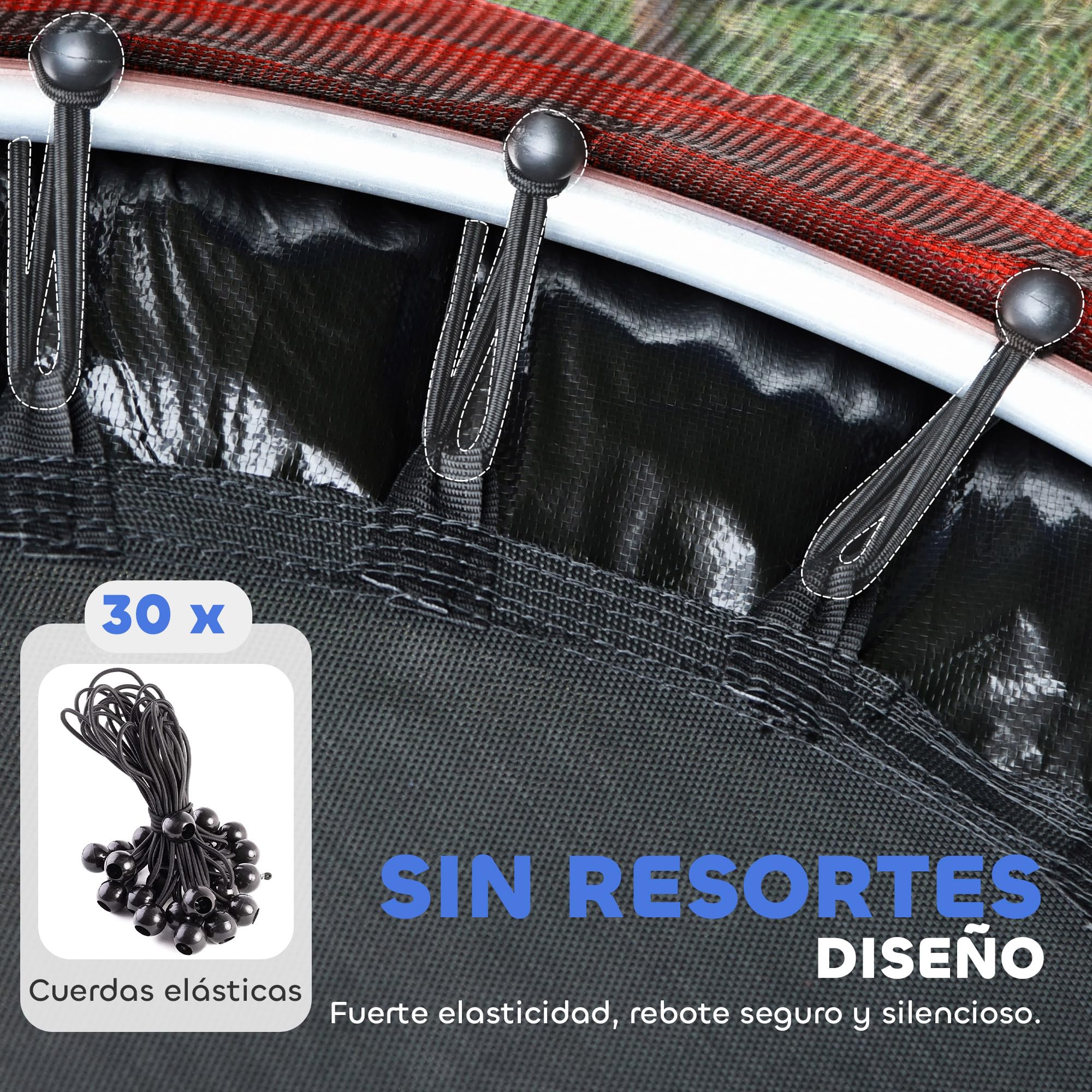 HOMCOM Cama Elástica Infantil, Ø160 cm, Trampolín para Niños de 3-6 Años con Red de Seguridad, Patas en Forma de L, Carga 45 kg, para Interior y Exterior, Multicolor