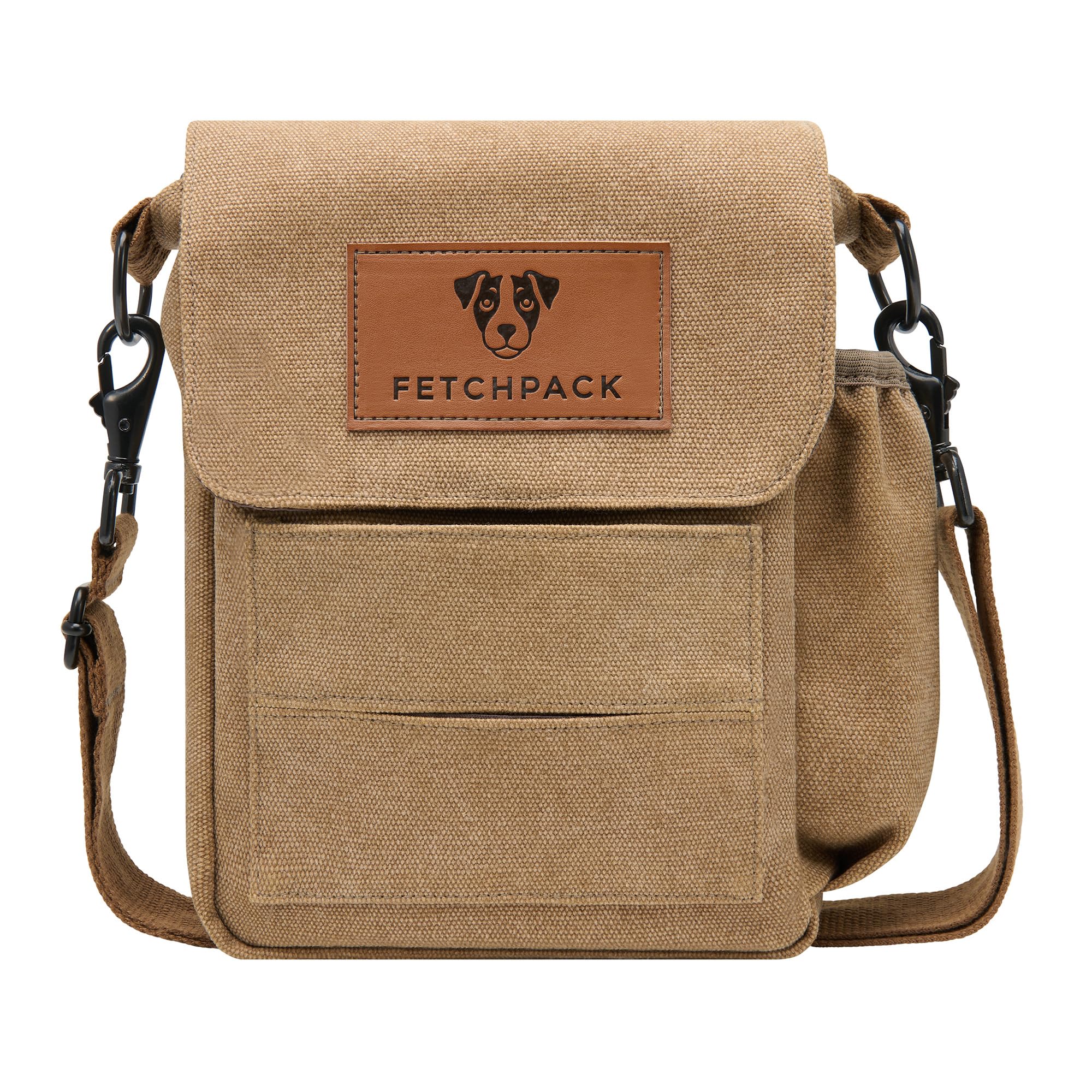 FETCHPACK Dog Walking Bag with Poo Bag Dispenser, Easy Access Dog Treat Pouch for Training, Adjustable Shoulder Strap