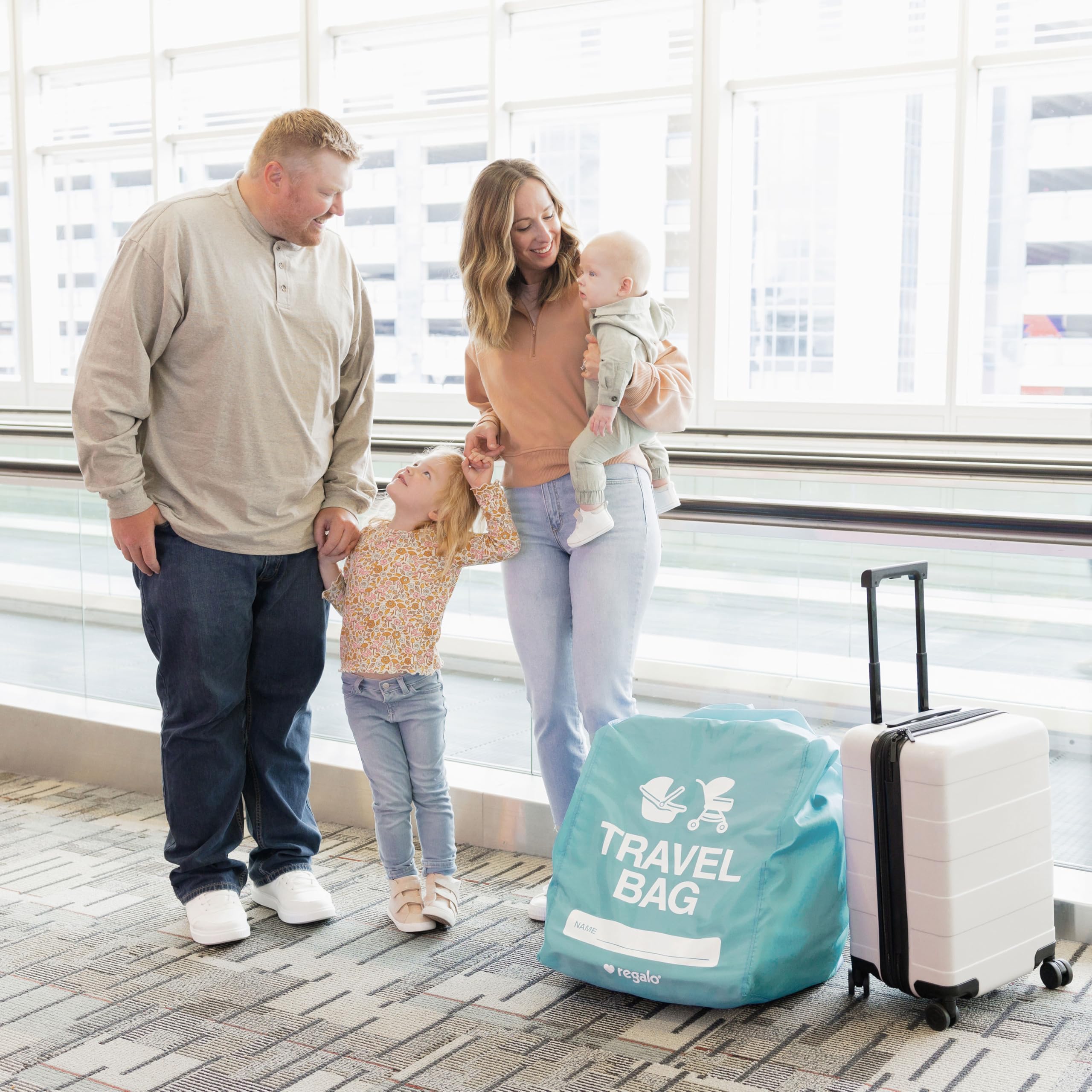 Regalo on The Go Bag Housse pour Poussette Turquoise