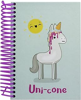 Unicone Notebook with 200 Colorful Lined Pages