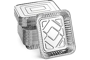 MontoPack Premium Disposable Aluminum Foil Pans with Lids (20 Pack)