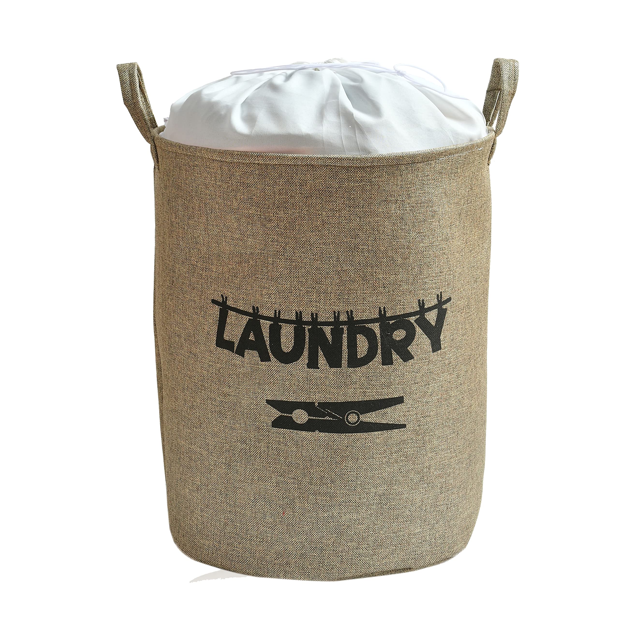 Yellow Weaves Laundry Bag/Basket for Dirty Clothes, Storage Bag Collapsible, 63 L(Cotton, Brown) (B08RXY58M6) Amazon Price History, Amazon Price Tracker