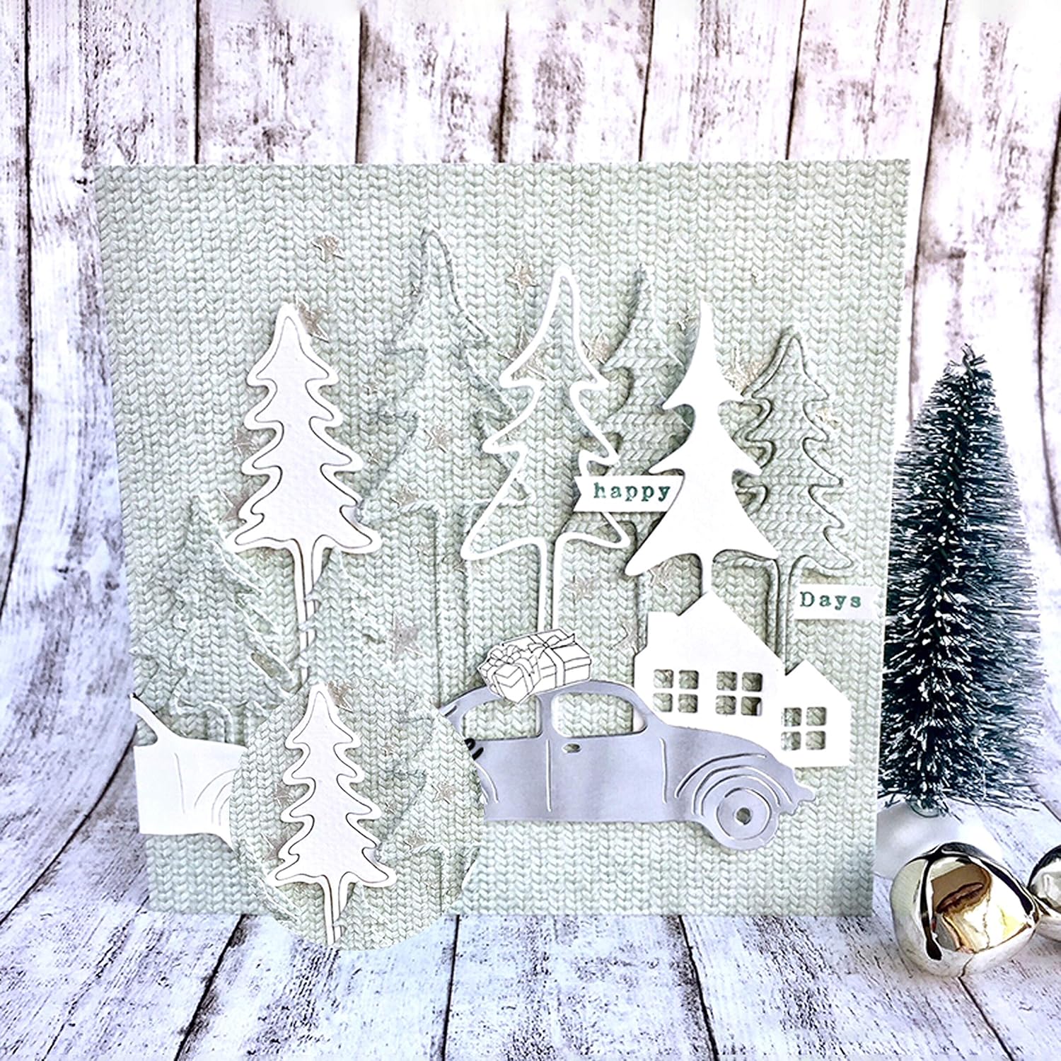 5pcs Pine Branch Leaf Metal Die Cuts – Christmas Craft Dies For Scrapbooking, Card Making, And DIY Paper Projects - View #10