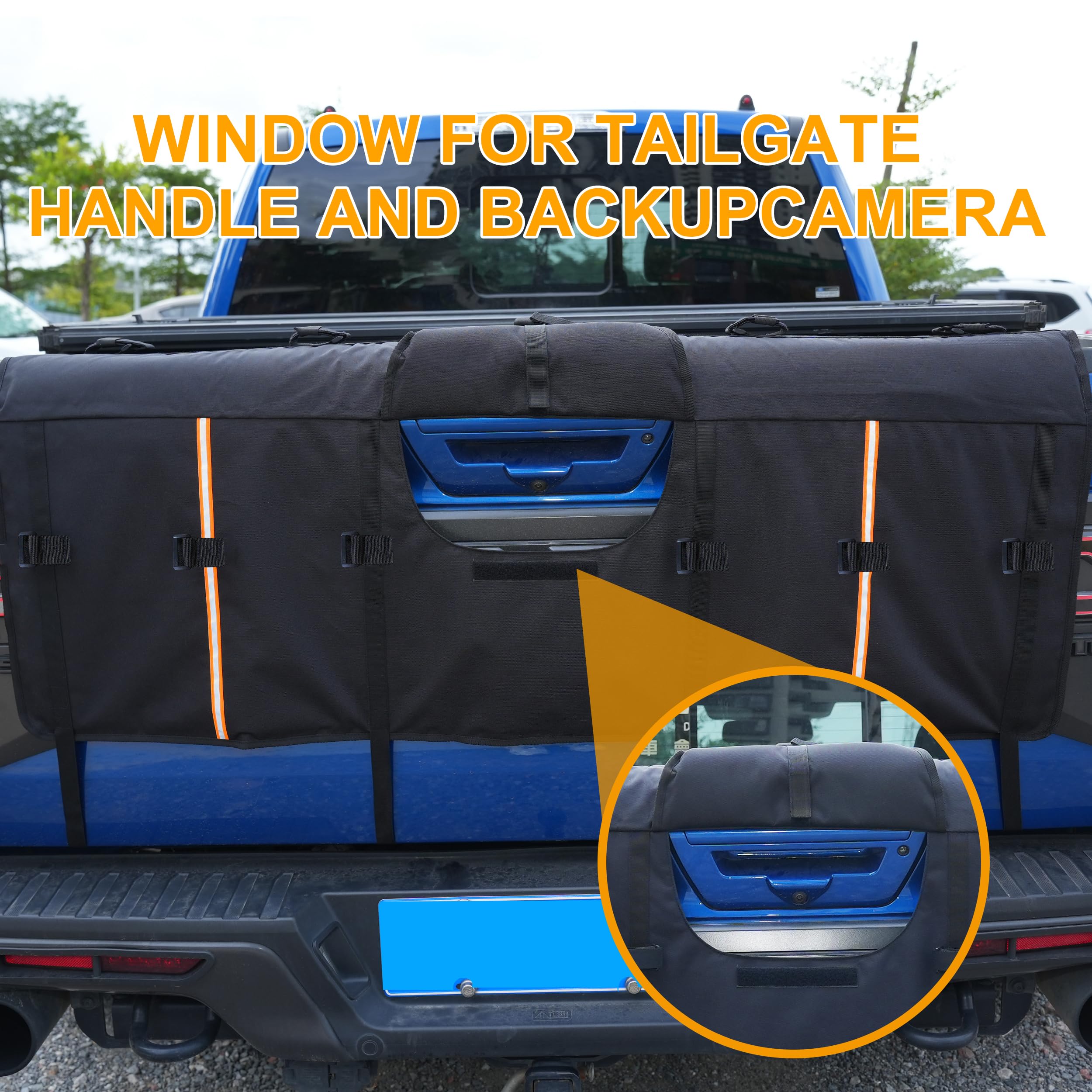 Truck Tailgate Pad For Bikes Amooca Tailgate Pad For Mountain Bikes – Pickup Truck Tailgate Protector Pad Holds 5 Bikes, 52" Wide With 3 Tool Pockets Mountain Bike Tailgate Protector - View #7