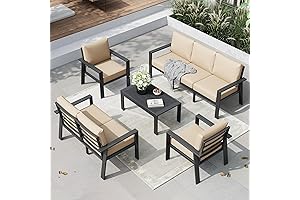 Aoxun 5-Piece Aluminum Patio Furniture Set: Outdoor Oasis of Comfort and Style