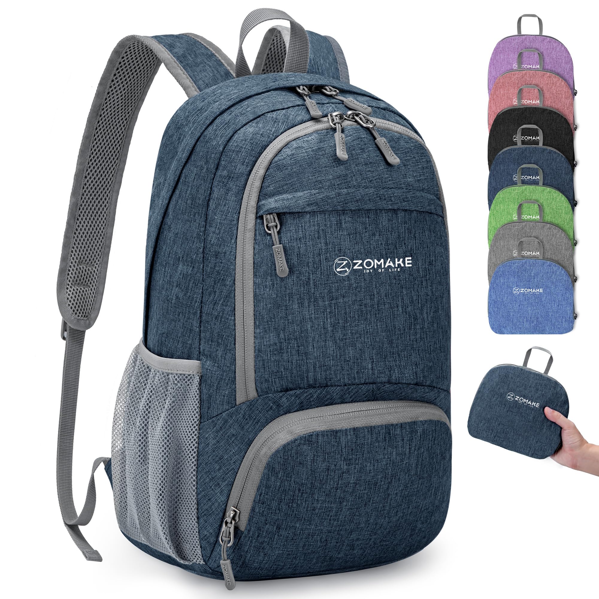ZOMAKE Ultraligera Pequeña 20L Mochila Plegable para Senderismo Montaña Excursion Mochilas Ligeras Viajar para Hombre Mujer