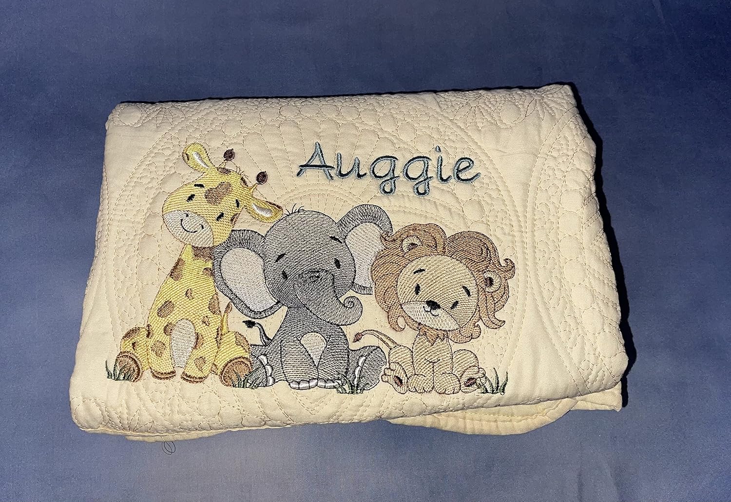 Personalized Baby Blankets Baby Quilt Monogrammed Blankets for Kids Baby Blankets for Girls Embroidered Baby Gifts Soft for Toddler boy or Girl (Animals)