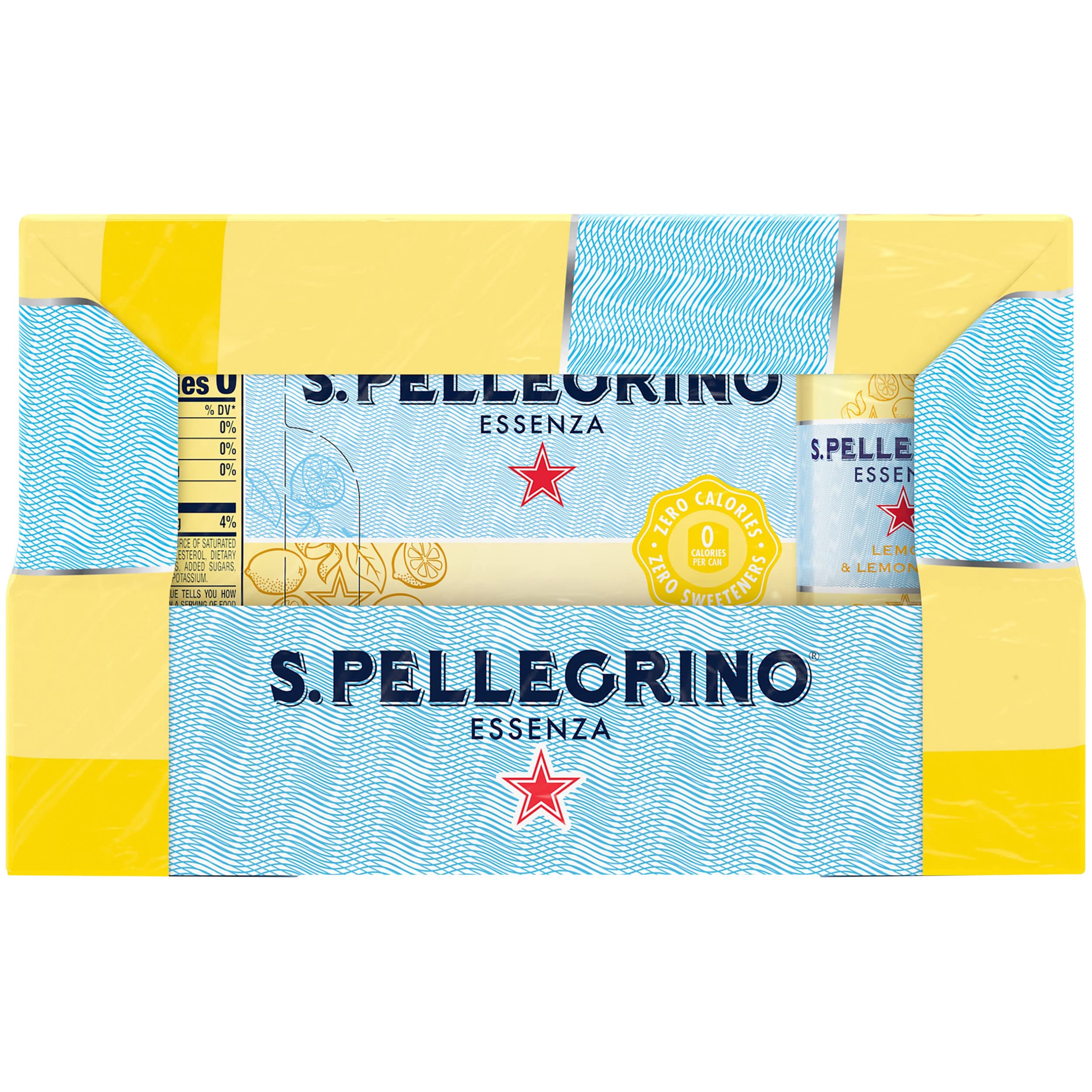(BBD: 10/2022) S.Pellegrino Essenza Lemon Lemon Zest Flavored Mineral Water, 11.15 fl oz. Cans (24 Count)