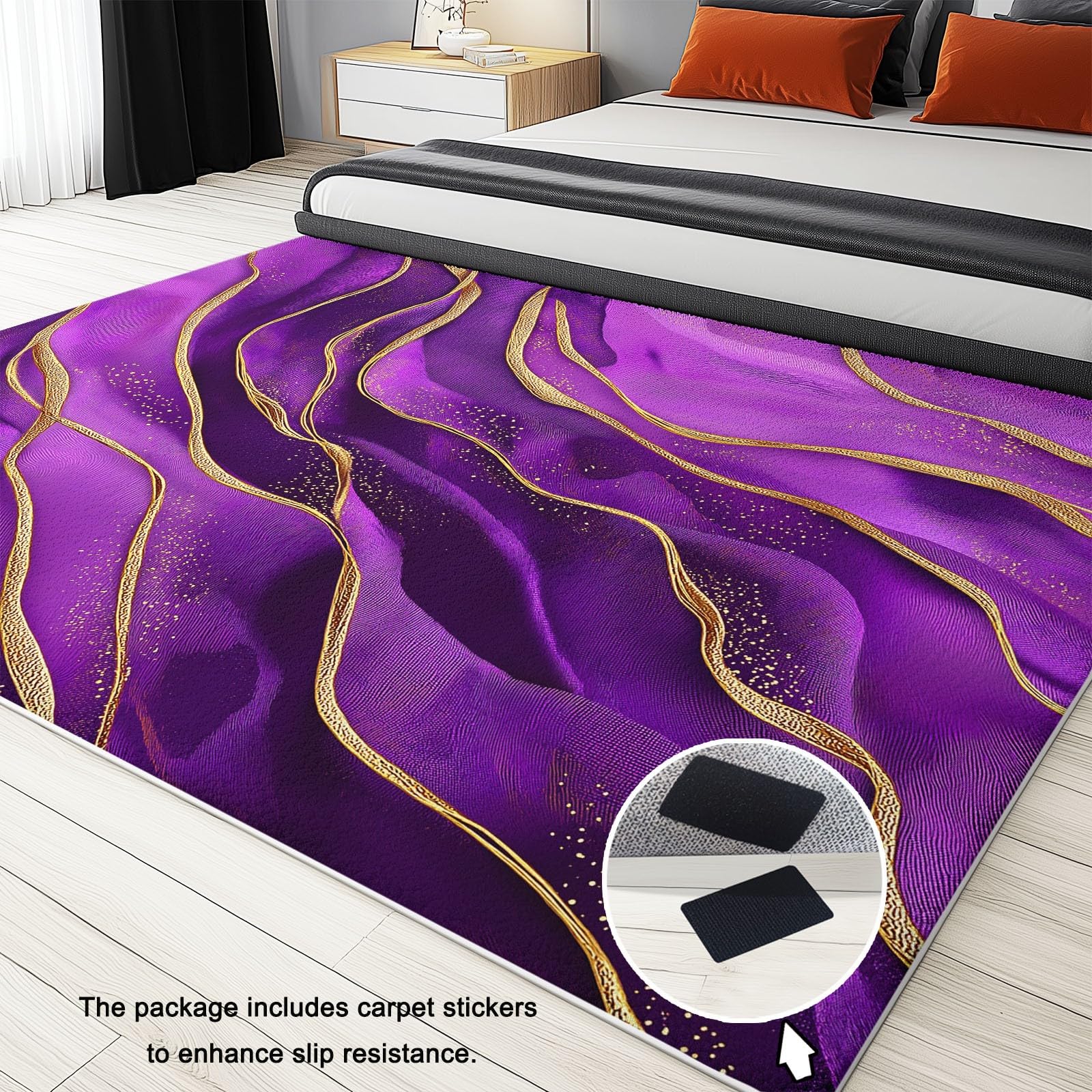 Générique Tapis De Salon 160 x 230 cm, Tapis Lavables Vagues Aquarelles Rayures avec Dos Antidérapant, Doux et Facile d'entretien, pour Cuisine Salle à Manger Bureau et Chambre Réalisme