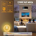 Mastery Mart G25 LED Ampoule dimmable, 2700K Blanc doux 5.5W[60W Équivalent], E26 Ampoules de lumière Globe Edison, Ampoule décorative de style Edison pour miroir de salle de bains, UL, Energy Star, paquet de 6