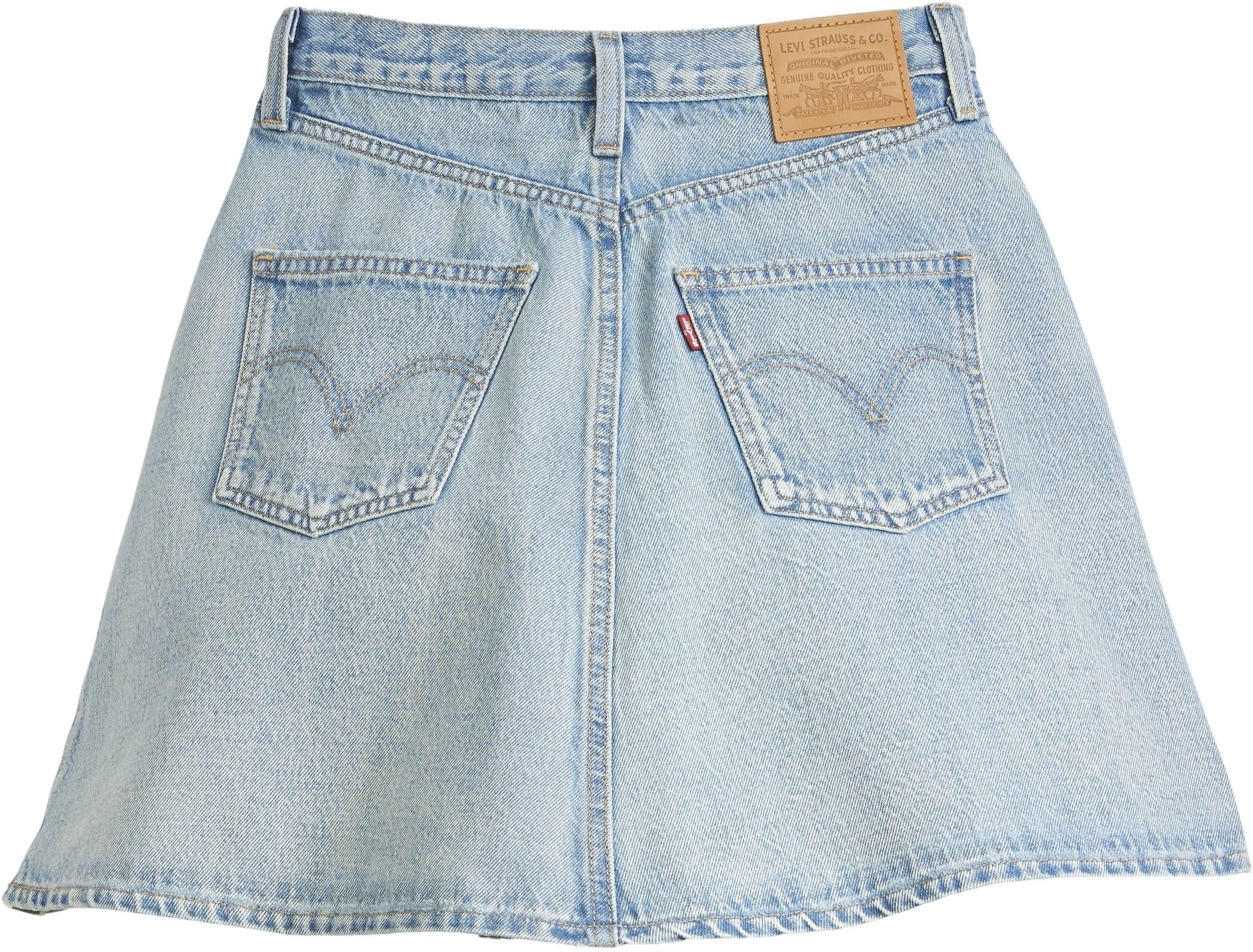 Levi's Femme Jupe Denim Mini Flounce Mid Rise, Ligne A