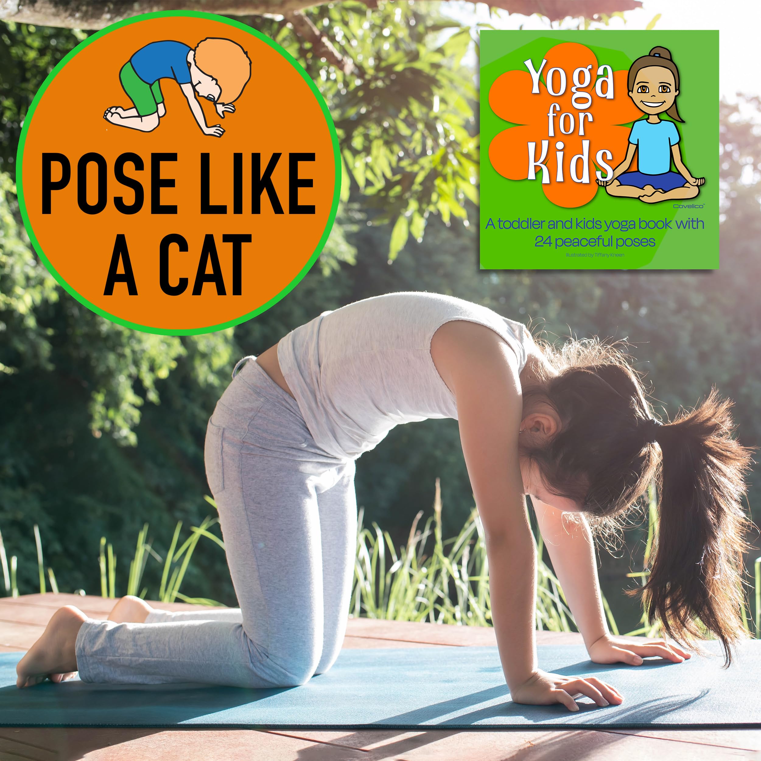 Yoga for Kids - A Calming Kids Yoga Book with 24 Vibrant Colored Yoga Kids Posing. Engaging Toddler yoga, Kids Yoga & Night Time Yoga for Kids. Yoga Book for Kids for Kindergarten, Preschool & School - Image 6