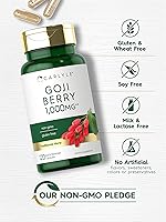 Vista 4 de Carlyle Goji Berry 120 Capsules Concentrated Extract from Wolfberry Plant Non-GMO, Gluten Free