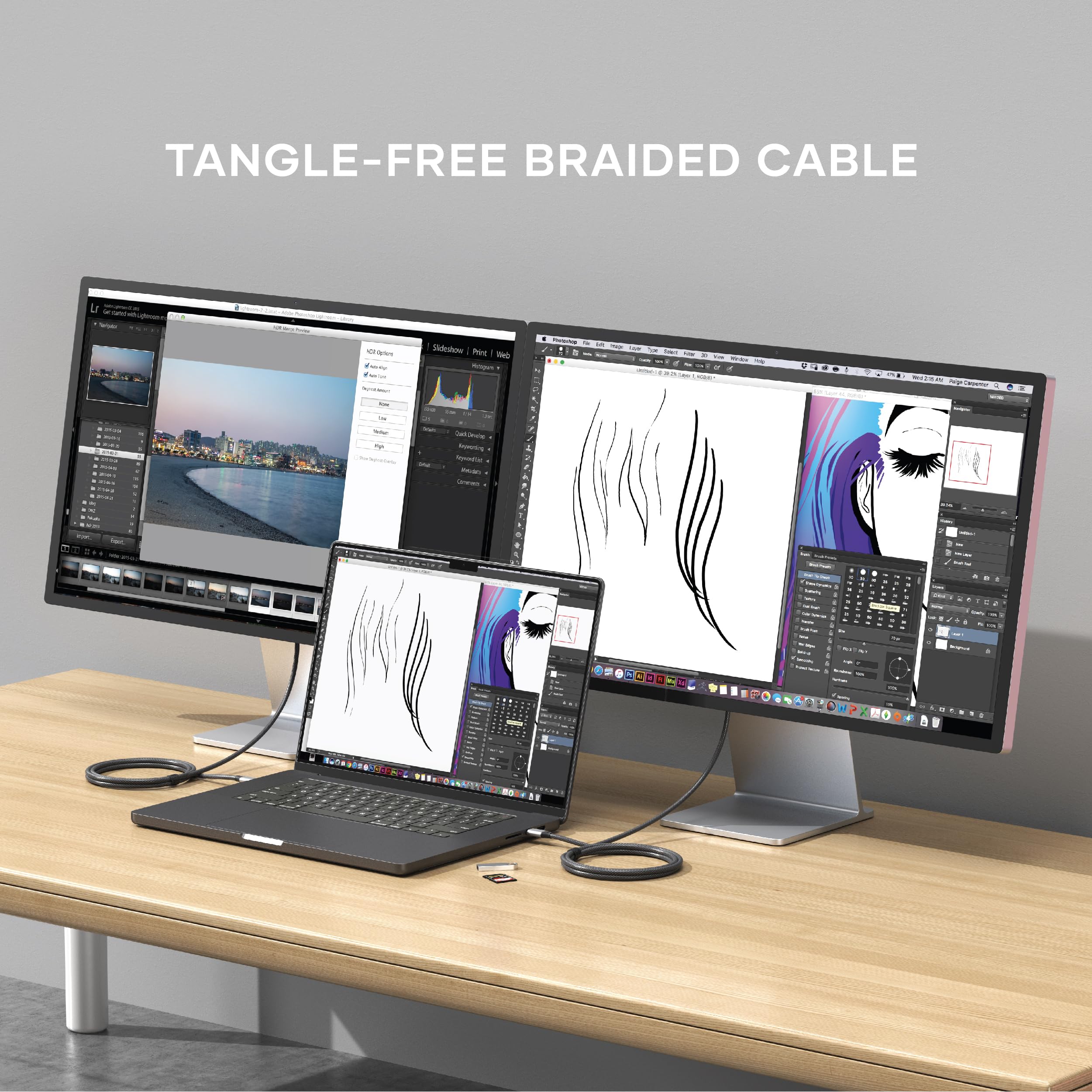 SATECHI kabel USB-C do HDMI 2.1, 8K@60 Hz, 4K@120 Hz | Thunderbolt 3/4, do MacBooka Air/Pro/Neo, iPada Air/Pro i iPhone’a