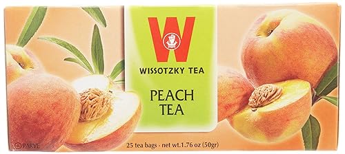 Wissotzky Té de melocotón, cajas de 1.76 onzas (paquete de 6)