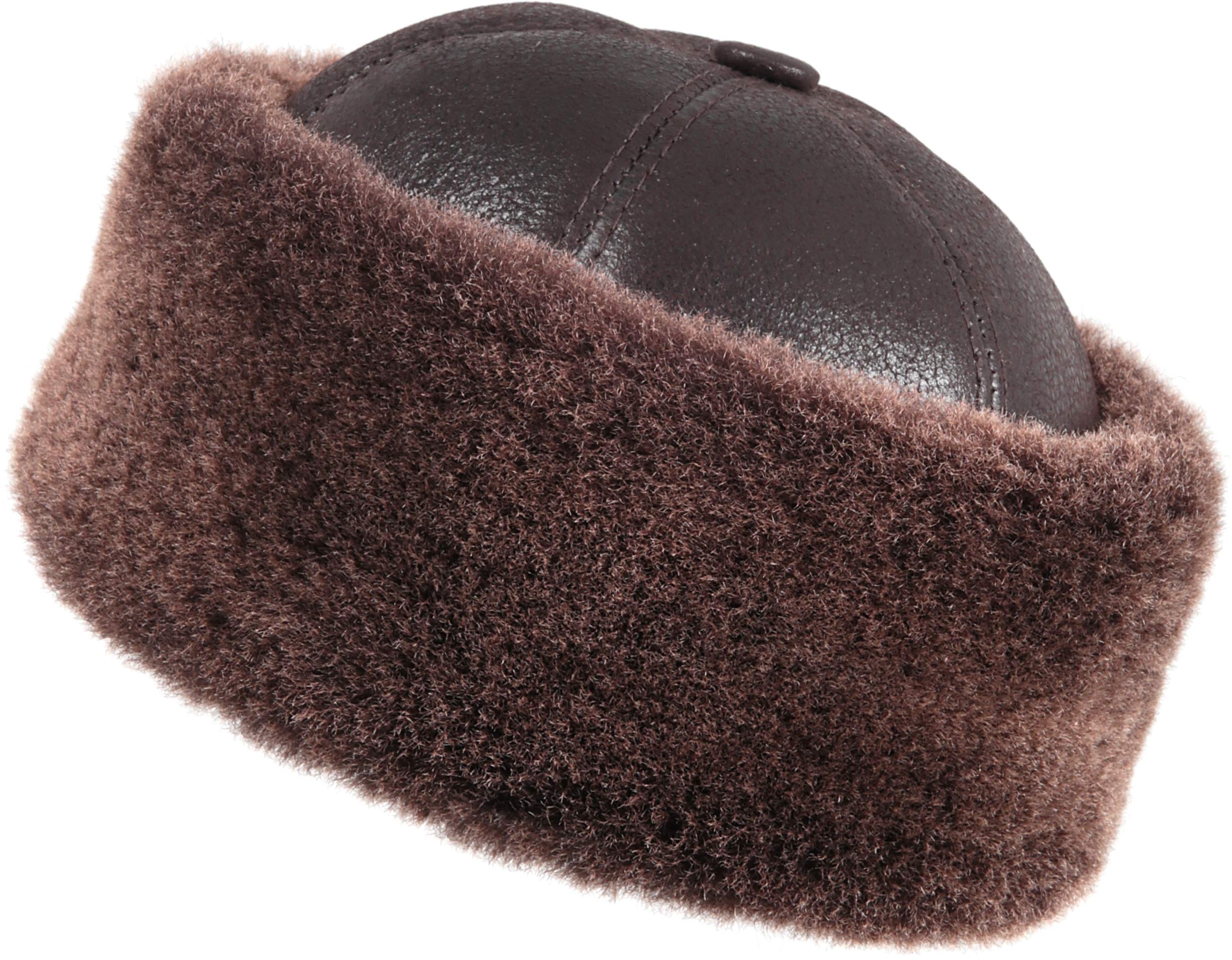 Zavelio Unisex Shearling Sheepskin Winter Fur Beanie Hat