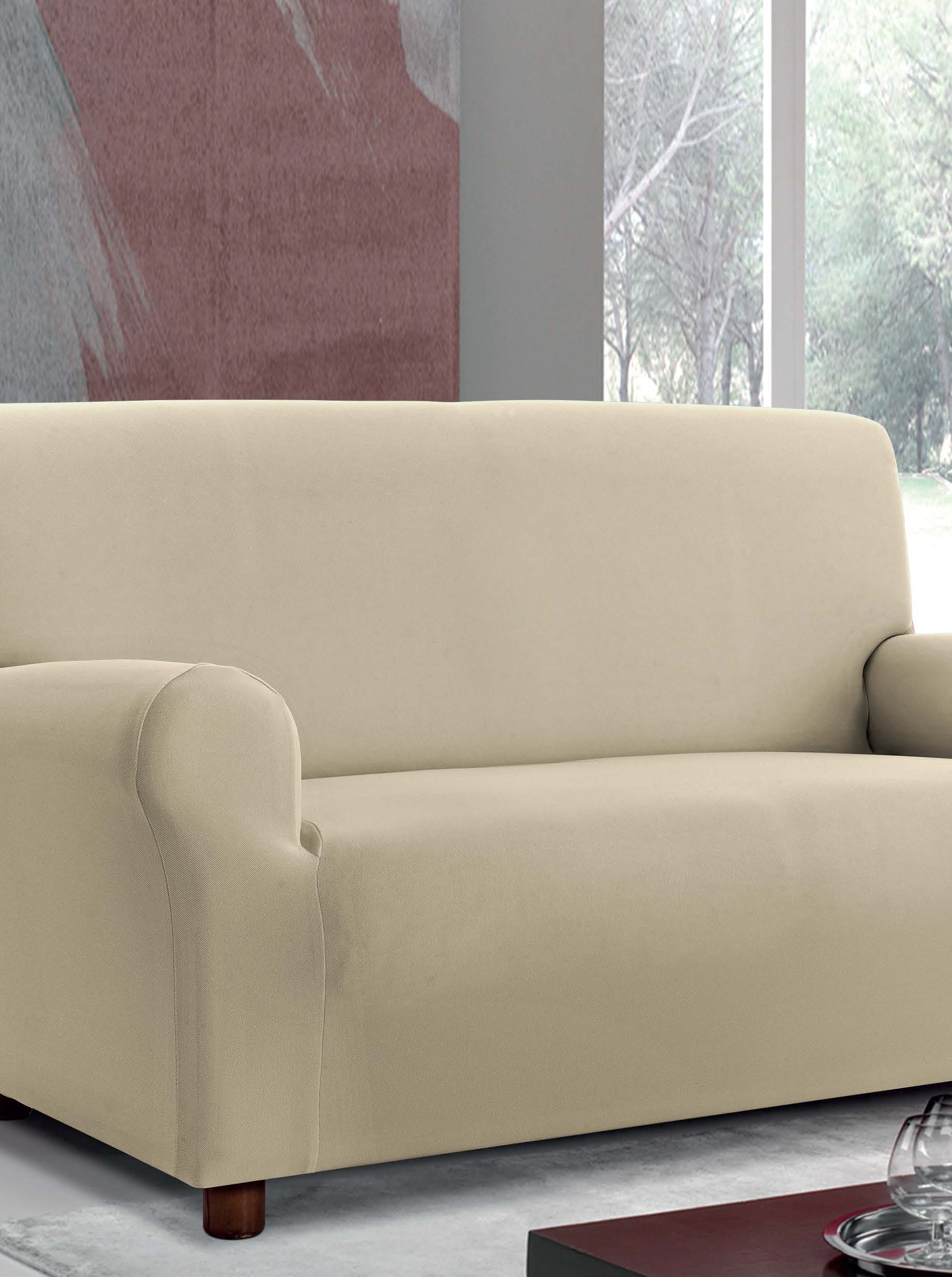 Più Bello bielastic Sofa cover Cream, 1 place, Polyester