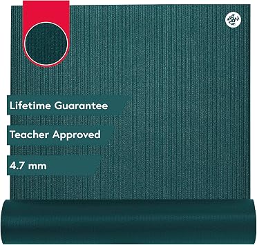 Manduka PROlite Yoga Mat - 1 Teacher Recommended, Grippy Textured 6mm ultra-dense, Hot Yoga Workout, Studio at Home Pilates