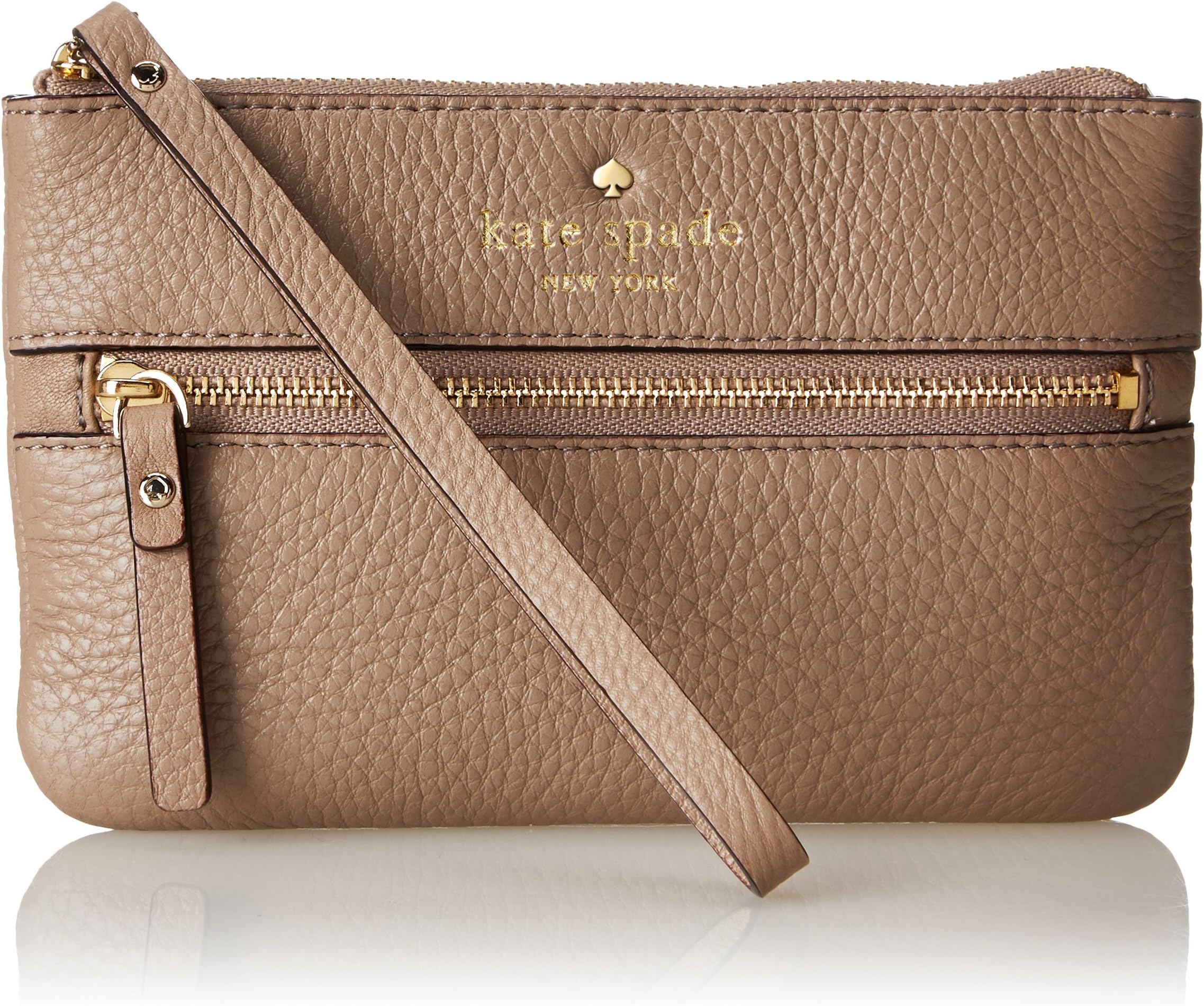kate spade new york Cobble Hill Bee Wristlet, Clock Tower/Black, One Size