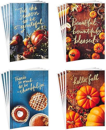 Miniatura 10 de Hallmark Tarjetas de lugar de Acción de Gracias para colocar la mesa (32 mini tarjetas con sobres), suministros de fiesta de regalo de amigos