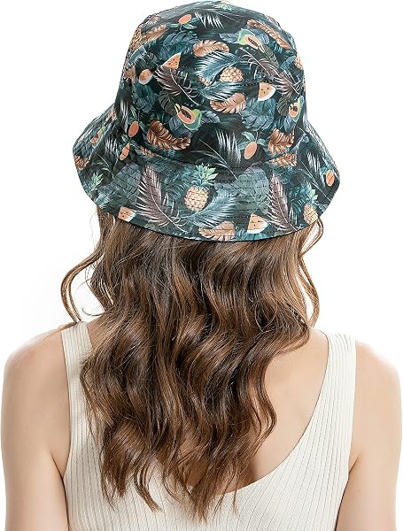 ZLYC Femmes Hommes Chapeau Bob Été Chapeau de Pêcheur - 4