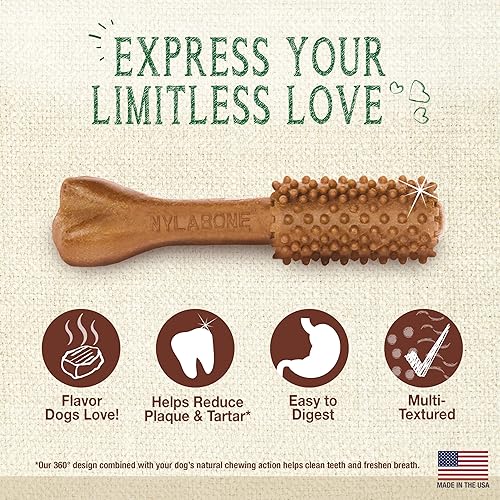 Miniatura 3 de Nylabone Nutri Dent Dog Dental Treats - Limpieza natural de dientes y ambientador de aliento - Golosinas dentales para perros - Sabor filet mignon,