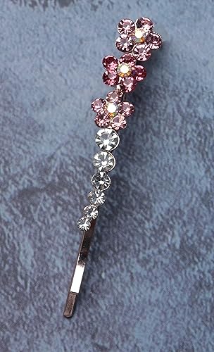 Miniatura 4 de 2 pines con diamantes de imitación con flores pequeñas, de metal, coloridos, para mujeres y niñas, fiestas, temáticas de boda, baby shower,