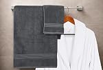 Utopia Towels 8 Ensemble de serviettes de qualité supérieure, 2 Bain, 2 Main, et 4 Vaisselle,100% Cotton Spun anneau, Super doux et très absorbant, Gris