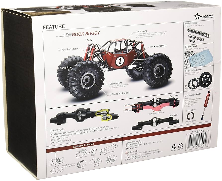 ホビーラジコン Gmade R1 ROCK BUGGY Gmade R1 1/10 RTR Rock Crawler Buggy w/2.4GHz Radio (Red