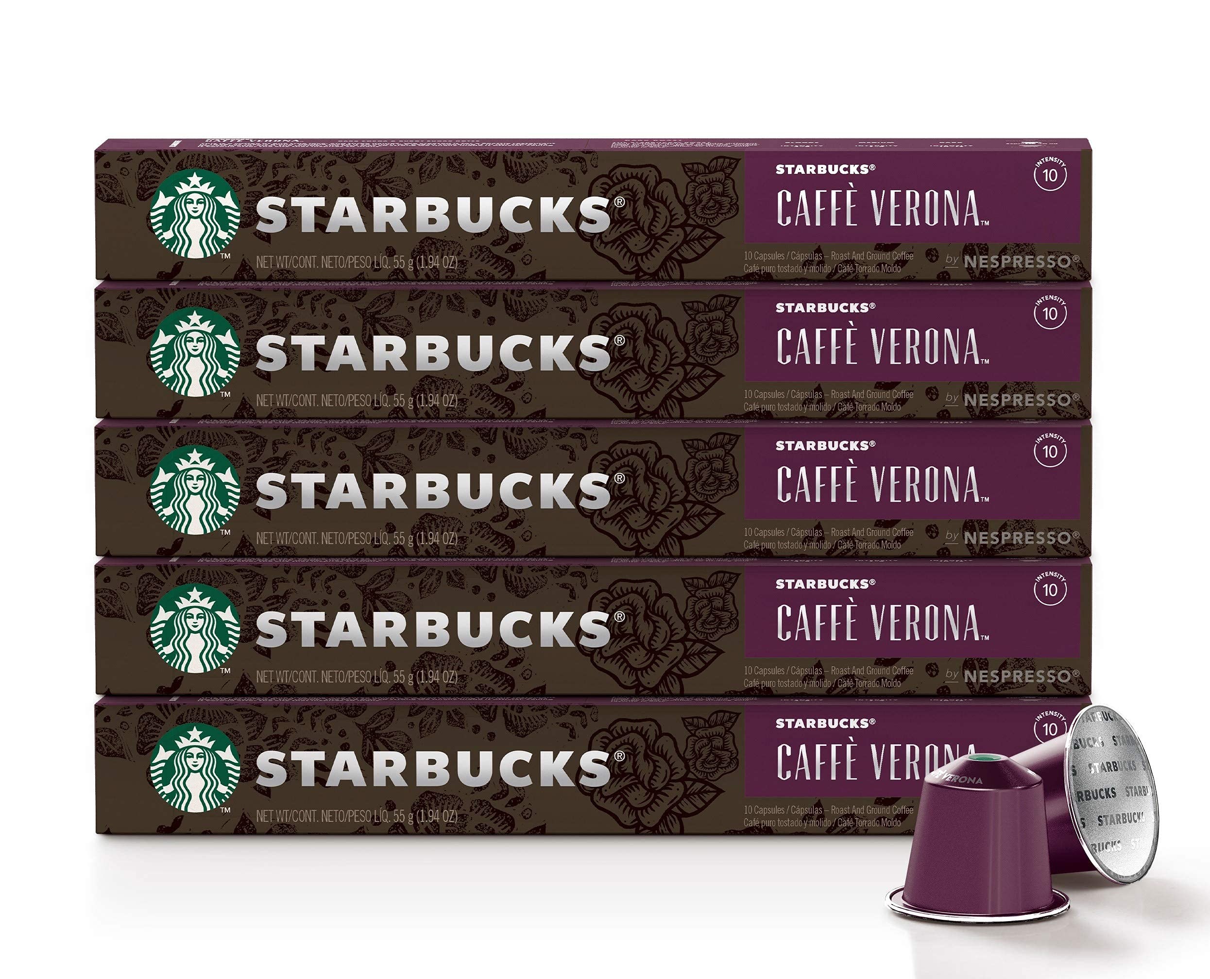 Caffè Verona (50-count single serve capsules, compatible with Nespresso Original Line System)