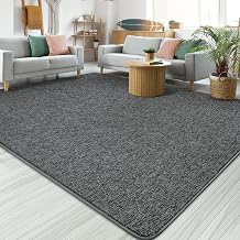 Chicrug Modern 5x8 Area Rugs for Bedroom Living Room, Memory Foam Low-plie Carpet Rug for Kids Playroom, Indoor Floor Rug for Bedside Dorm Dining Room Home Decor, Dark Grey and White