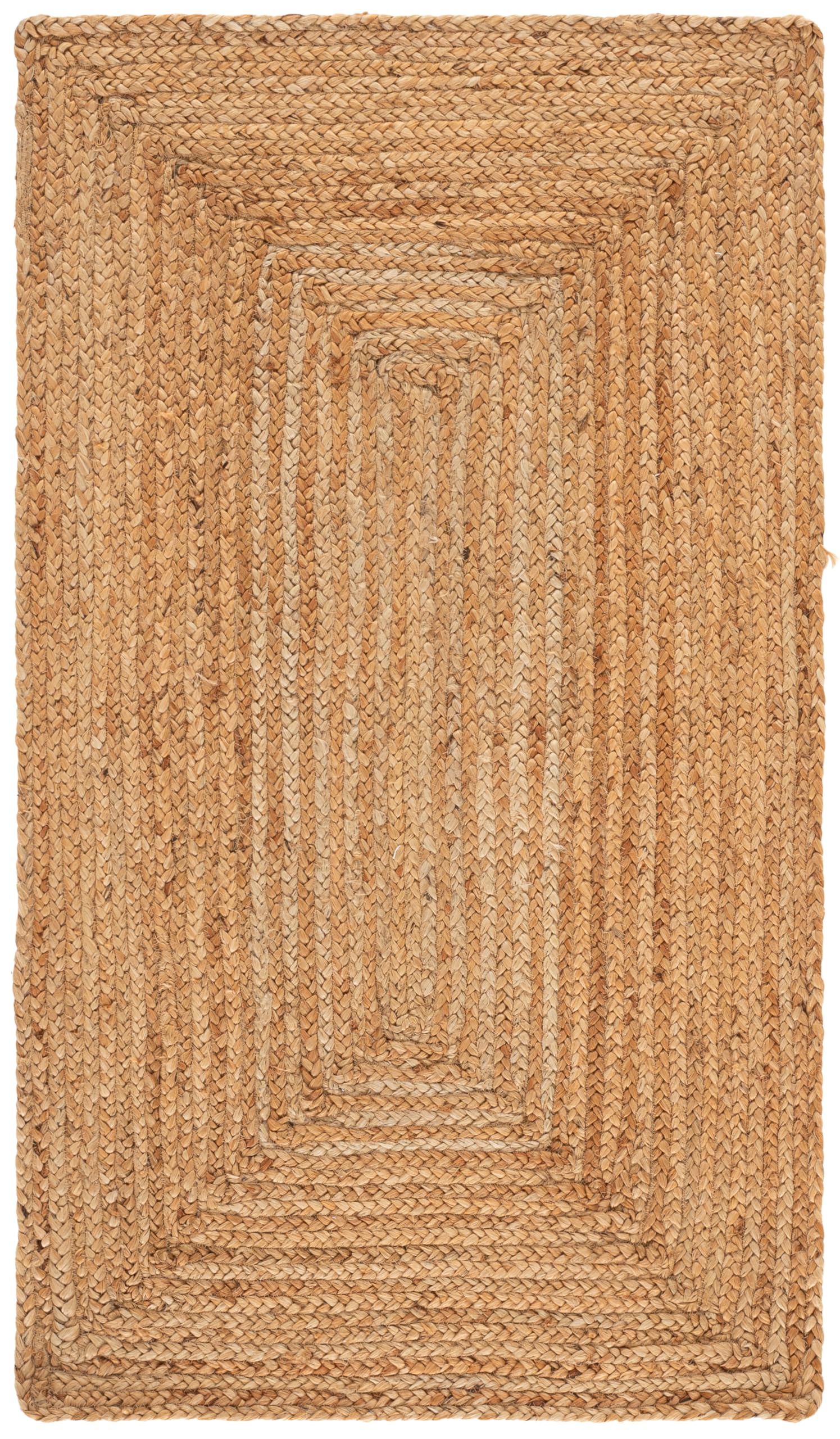 SAFAVIEH Area Rug 2x3 - Cape Cod Collection - Natural Brown, Handmade Braided Flat Weave Jute (CAP252A)