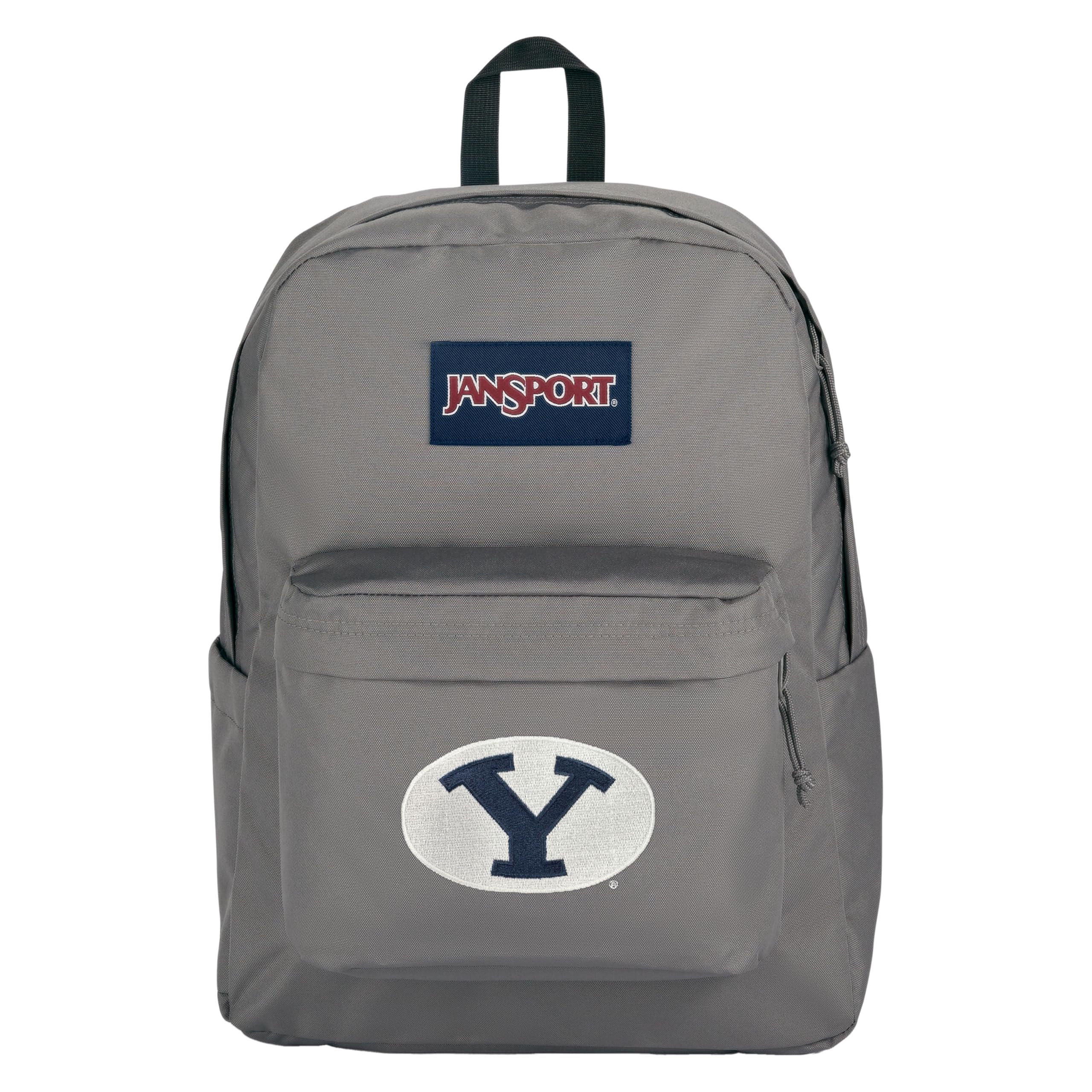 JanSport NCAA Officially Licensed Backpack, Byu Cougars, Superbreak Plus with Padded 15'' Laptop Sleeve, Spacious Computer Bag for Men &amp; Women, Durable Daypack with Bottle Pocket, Graphite Grey