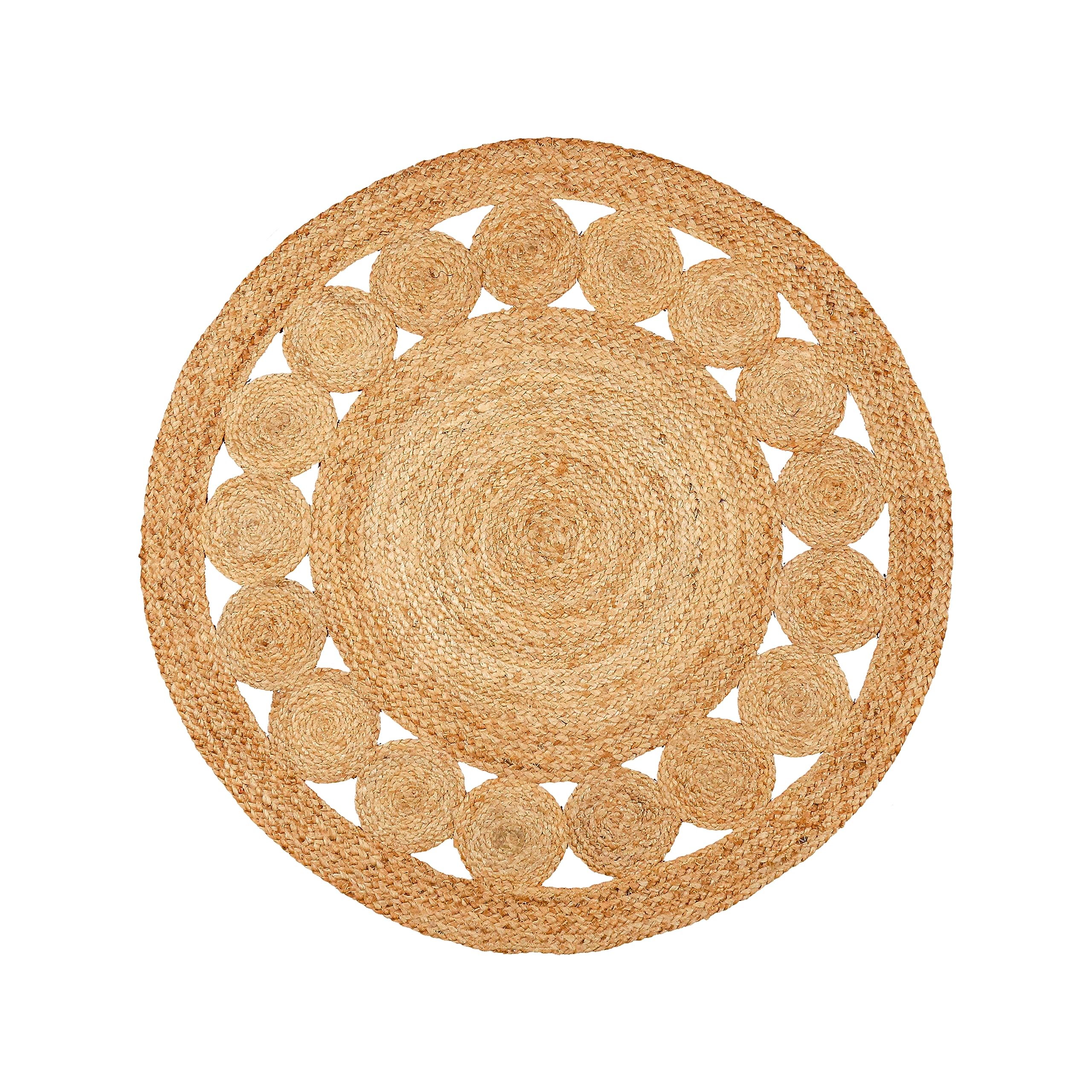 Amazon.com: RIANGI Hand Woven Braided Jute Rug - 3' Round