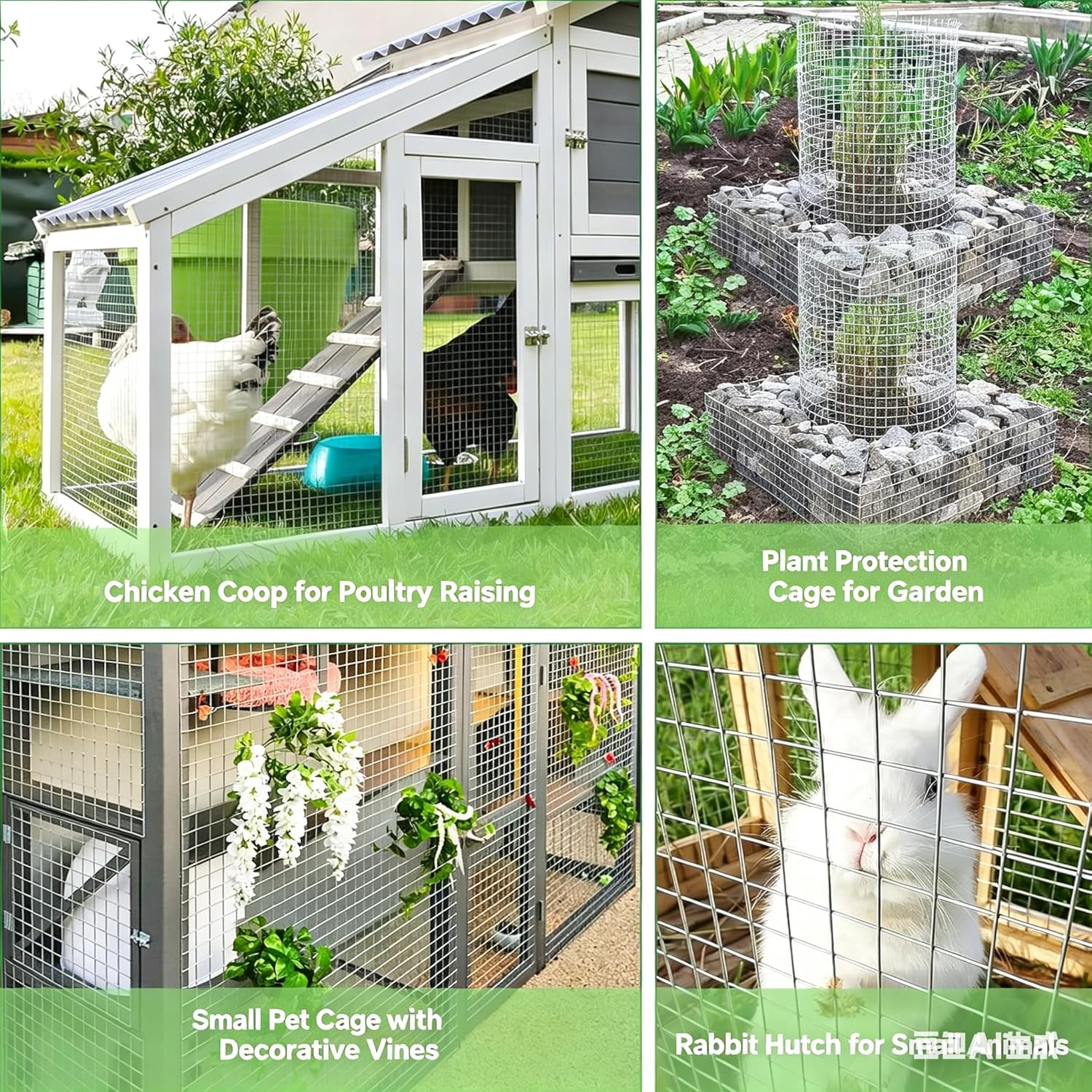 AMAGABELI GARDEN & HOME 17 Gauge Galvanized Hardware Cloth 48inch x 50ft 1 x 1 inch Welded Wire Mesh Fence Roll Chicken Wire Fencing for Tree Guard Rat Rabbit Snake Poultry Netting Cage Garden